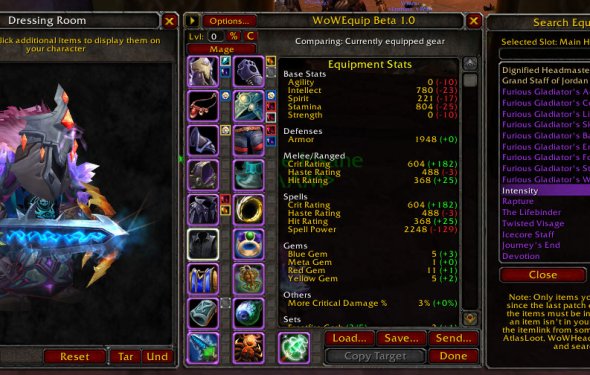 Overview - WoWEquip - Addons - Projects - WowAce
